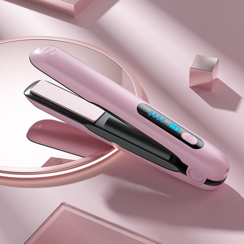 Wireless Hair Straightener Flat Iron Mini 2 IN 1 Roller USB 5000mAh Max 200 Degree Portable Cordless Curler 4 Levels Dry And Wet Uses Wireless Hair Straightener Flat Iron Mini 2 IN 1 Roller USB 5000mAh Max 200 Degree Portable Cordless Curler 4 Levels Dry And Wet Uses
